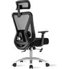 Durrafy Sedia Ufficio Ergonomica, Sedia Scrivania con 2D Poggiatesta, Supporto Lombare Regolabile und Braccioli, 90°-130° Reclinabile Poltrona Ufficio in Rete Traspirante per la Casa, Ufficio e Gaming