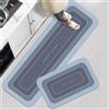 Hixingo Tappeto Cucina in Diatomite, Assorbenza Passatoia Cucina Antiscivolo Lavabile Tappeti da Cucina Tappeto da Cucina Tappeto da Bagno Tappetino per Doccia (50x120cm,Stile 1 Blu)
