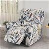 FANSU Copripoltrona Relax Reclinabile Elasticizzato, 1 Posto Elegante Fiori Copripoltrona Reclinabile Elettrica Coprisedile con Tasche, Universale Fodere per Poltrona Relax (Piante Tropicali)