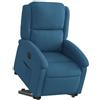 vidaXL Poltrona Alzapersona Reclinabile Elettrica Blu in Velluto