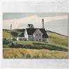 CheQuadro! Hill And Houses Cape Elizabeth Maine Edward Hopper, eho20 Quadro Stampato su Tela Fine Art, Intelaiato Pronto da Appendere, assemblato a Mano, 50x70 cm
