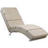 Casaria® Poltrona Chaise Longue 186x89x55 cm Lettino Sdraio Ergonomico in Tessuto Imbottito Portata 180 kg Soggiorno Ufficio Interno Reclinabile Lettura