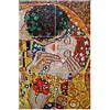 Napolamp Quadro Mosaico di 6 mattonella in Ceramica di cm. 20x20 con Stampa Quadro di Klimt. Misura Mosaico cm. 40x60