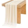 Mateju 1 Pezzo Drappeggio di Arco di Nozze Chiffon, Tulle Tenda Tessuto per Drappeggio Arco Decorativa per Cerimonie Feste Nozze e Compleanni (80x1000cm,Beige)