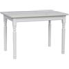 k koma Tavolo da pranzo 120 x 70 cm, in legno di pino massiccio, colore bianco stile rustico, non trattato, 120 x 70 cm