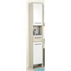 AVANTI TRENDSTORE - Julian - Armadio salvaspazio da bagno a colonna, in laminato di pino chiaro e colore bianco lucido, dimensioni LAP 33x195,5x28 cm