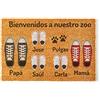 NANNUK Baby creations Nannuk - Zerbino personalizzato in fibra di cocco, famiglia da 5 + cane
