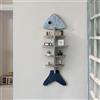 AAHIFIT Mensola decorativa a forma di lisca di pesce, stile brezza marina mediterranea, scaffale verticale creativo