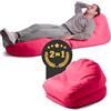 Avalon - Pouf Chaise Longue da Esterno Pieghevole Double Jive, Poltrona Sacco Letto Comodo e Impermeabile, Perfetto da Giardino, Arredo Piscina, Design Moderno, Made in Italy(75x180cm-Fucsia)
