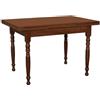 Vicentini arreda TAVOLO DA CUCINA IN LEGNO ALLUNGABILE ARTE POVERA NOCE SCURO MOD DUETTO GAMBE TORNITE (140x80 (220))