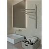 Elna-Service Elna® Scaldasalviette Elettrico Сromo 60x40 cm, 45W - Scaldasalviette in Acciaio Inox 304 con Timer e Termostato, IP44 - 4 Bracci Orientabili 180°, Montaggio a Parete