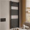 OGOMONDO Termoarredo Bagno Scaldasalviette Acciaio Radiatore Calorifero Termosifone Nero Opaco