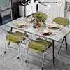 PIPIPOXER Set di 4 sedie pieghevoli per sala da pranzo,sedie pieghevoli da interno，Sedie Moderne Salvaspazio, per cucina, interno, esterno, sala conferenze verde