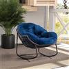 Aislinglen Sedia a dondolo per esterni, comoda poltrona in rattan per soggiorno, poltrona relax con cuscini spessi, poltrona da lettura, moderna da giardino per balcone, veranda, giardino, cortile