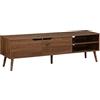 Alice's Garden sweeek Mobile TV a 2 Ante Effetto Noce, 160cm, Nepal, Marrone, 160x40x50 cm