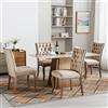 Lexiou Sedia da pranzo (sedia da cucina, soggiorno con battente unico sul retro, 4 pz), sedia imbottita con testa di chiodo, gambe in legno massiccio, rivestimento in velluto (4, cammello chiaro)