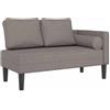 vidaXL Chaise Longue con Cuscini Tortora in Tessuto, divano letto, divano imbottito, seduta da soggiorno, dormeuse, seduta da salotto, divano 2 posti
