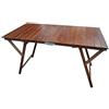 Liberoshopping Tavolo richiudibile LAURA KATIA a strisce in legno 70 x 140 cm (Noce)