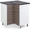 Vicco Mobile ad angolo cucina R-Line, Grigio nobile, 75.6 cm | Collega due lati della cucina · Piano di lavoro incl. · Piedini regolabili in altezza · 1 Ripiano · 1 Anta