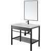 TOOLTEK COMPOSIZIONE BAGNO MOBILE LAVABO IN METALLO 80x47x78cm+SPECCHIO LINEA BORG