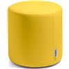 Avalon - Pouf Poggiapiedi Rigido CILINDRO Mamba Ignifugo Classe 1IM in Ecopelle Nautica, Puff Poggiapiedi, Seduta da Interno ed Esterno, Professionale Comodo Impermeabile, Made IT(35cm-Giallo limone)