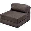 Loft 25 Materasso pieghevole per letto singolo a Z, morbido e confortevole, ideale per soggiorno e camere da letto, poltrona futon leggera (cioccolato)