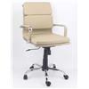 Cribel Poltrona Mito Dirigenziale in Finta Pelle Marrone con Struttura in Metallo Cromato, Seduta Ergonomica e Altezza Regolabile, Ideale per Ufficio, Studio o Casa, 57 x 60 x 101 cm