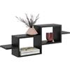 KUBUTKU Mensola da parete 35 x 95 x 18 cm, design Mordern per soggiorno, camera da letto, ufficio e cucina (nero)