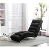 boorbin Massaggio chaise lounge per interni con telecomando, massaggio elettrico ergonomico lungo lounge con 5 modalità per ufficio, soggiorno, camera da letto (nero)