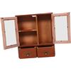 GALPADA Mobiletto in Legno Vintage Doppia Porta e Grande Capacità, Armadietto da Parete Stile Rustico la Cucina o Soggiorno