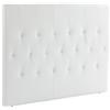 HOMCOM Testiera Letto Matrimoniale Imbottita in Pelle PU e MDF, Spalliera Letto con Design a Bottoni, 160x7x120 cm, Bianco