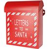 Magie di Natale Cassetta Postale per Lettere Colore Rosso Decorazione Natalizia 29 cm (Stile 1)