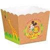 Ingrosso e Risparmio 10 x Scatole in cartoncino Porta Confetti, Patatine, Dolci, con Topolino e Leone, firmate Disney, allestimenti Originali Feste Compleanno Bimbo (Grande)