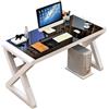 YUESFZ Mobili per Computer Scrivania per Computer Moderna E Semplice, Banco da Lavoro per PC Desktop Domestico, Scrivania Economica, Tavolo da Studio in Vetro Temperato
