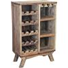 milani home - cantinetta portabottiglie in legno riciclato 60 x 30 x 90 cm