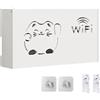 Generico Scatola Portaoggetti Per Router: Organizer WiFi Da Appendere Alla Parete, Gestione Dei Cavi Nascosta, Compatto | Rack Per Router Di Facile Montaggio Senza Foratura, Ideale Per Apparecchiat