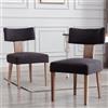 Ya-Home Set di 2 Sedie Cucina con Gambe in Legno per Ristorante, Nero