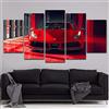 TKKXQT Stampe e Quadri su Tela,5 Pezzo Wall Art Cool Modern Sports Car Rosso Ferrari Home Decor Poster Picture Soggiorno Dimensioni B