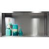Balneo Wall-Box ONE - Doccia a parete per bagno, in acciaio inox, 60 x 30 x 7 cm, impermeabile, nicchia per utensili da bagno, senza piastrelle, montaggio flessibile
