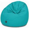 PATCH HOME Patchhome - Pouf 2 in 1, cuscino da pavimento, poltrona a sacco da gaming, per adulti e bambini, con imbottitura (Ø 100 cm, turchese)