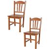 t m c s Tommychairs - Set 2 sedie modello Silvana per cucina bar e sala da pranzo, robusta struttura in legno di faggio color ciliegio e seduta in legno