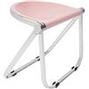 HarBin-Star - Sedia pieghevole, sgabello pieghevole impilabile in PET, sedia pieghevole trasparente, sedia ergonomica senza braccioli, sedia con telaio in metallo per l'ufficio del balcone (rosa)