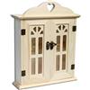vetrine in rete Vetrineinrete® Cassetta Portachiavi 6 Ganci bacheca in Legno 6 posti appendi Chiavi da Muro con Chiusura a Gancio Scatola da Decorare decoupage Fai da Te bricolage con Pittura e Glitter C33