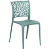 Totò Piccinni Sedia SPRING in Polipropilene moderno design impilabile per esterno e interno (Verde Salvia, 1)
