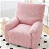 Hearda Copripoltrona Relax Reclinabile Jacquard Moda, Stampe Fodere Poltrona Relax Elasticizzato Copripoltrona 1 Posto con Tasca Copripoltrona Reclinabile Fodere per Poltrone (Rosa)