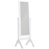 CLP Specchio da Terra Camera da Letto Elvis I Specchio Intero in Legno I Specchio Autoportante Rettangolare Regolabile, Colore:Bianco
