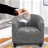 Hearda Jacquard Copripoltrona 1 Posto, Universale Copripoltrona, Elastico Copri Poltrona con Braccioli, Antiscivolo Cocktail Copri Poltrona, per Bar Soggiorno Camera da Letto Club (Grigio Scuro)