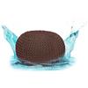 ELYFLAIR® Pouf di alta qualità, impermeabile, Ø 55 cm o 45 cm, pouf per interni ed esterni, effetto maglia grossa, per giardino, terrazza, piscina, 100% plastica riciclata (Mocca, Ø 45 cm)