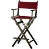 ZStyle Sedia Regista Sgabello Pieghevole Leggera Portatile Director Make Up Hotel Ristorante Casa Veranda Bar Trucco Legno Di Faggio Tessuto Alta Truccatrice (Fusto nero - Tela bordeaux)