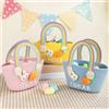 NICEDREAM Cestino di cotone personalizzato per Pasqua con coniglietto e carota, nome personalizzato, coniglietto intrecciato, cestino vuoto, borsa rotonda per caramelle, caccia alle uova di Pasqua, per bambini